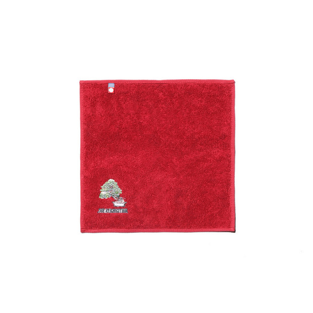 Bonsai Embroidery Handkerchief　- RED -